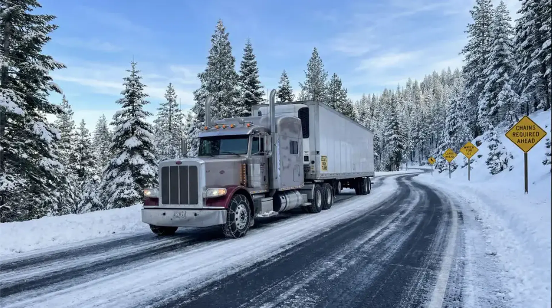 Cover photo for the article "How to Avoid Common Truck Accidents During Winter in Northern California"