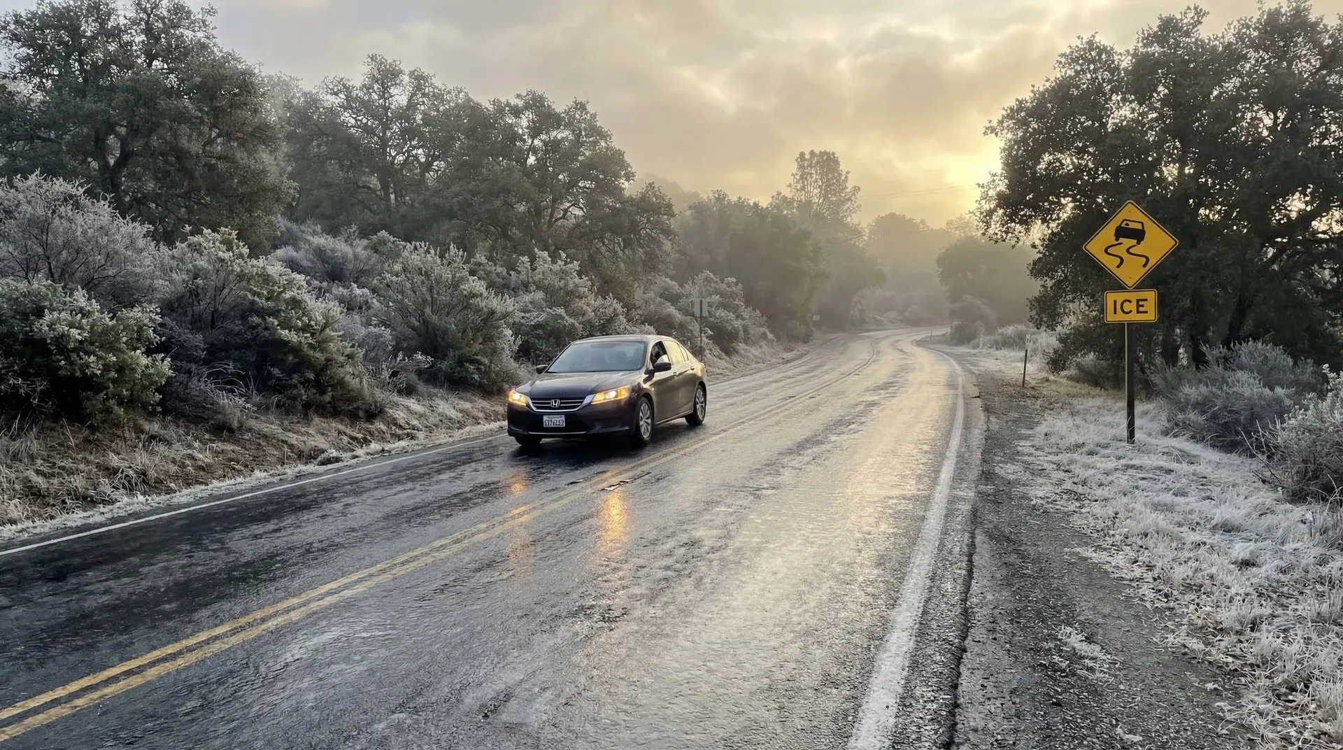 Cover photo for the article "Black Ice Car Accidents in California: What You Need to Know"