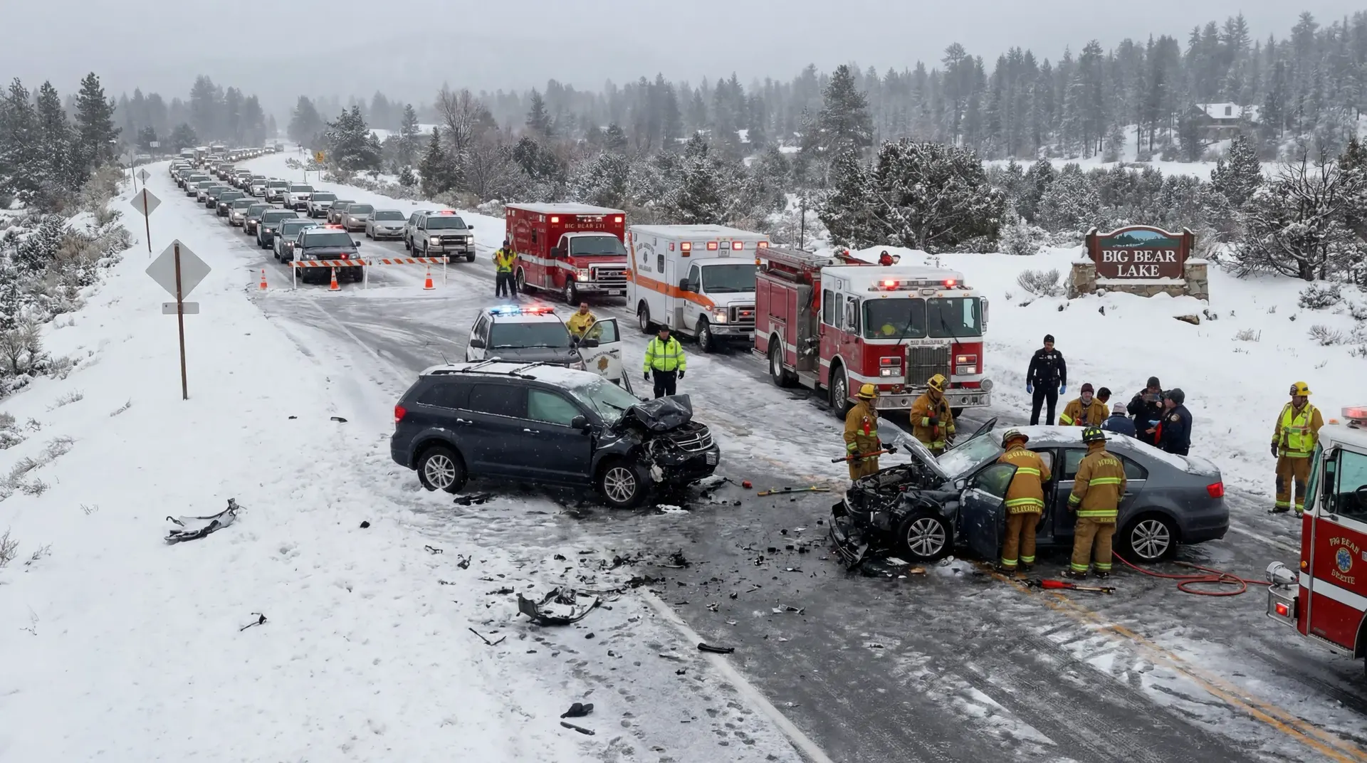 Cover photo for the article "Top 5 Winter Driving Hazards in Big Bear, CA"