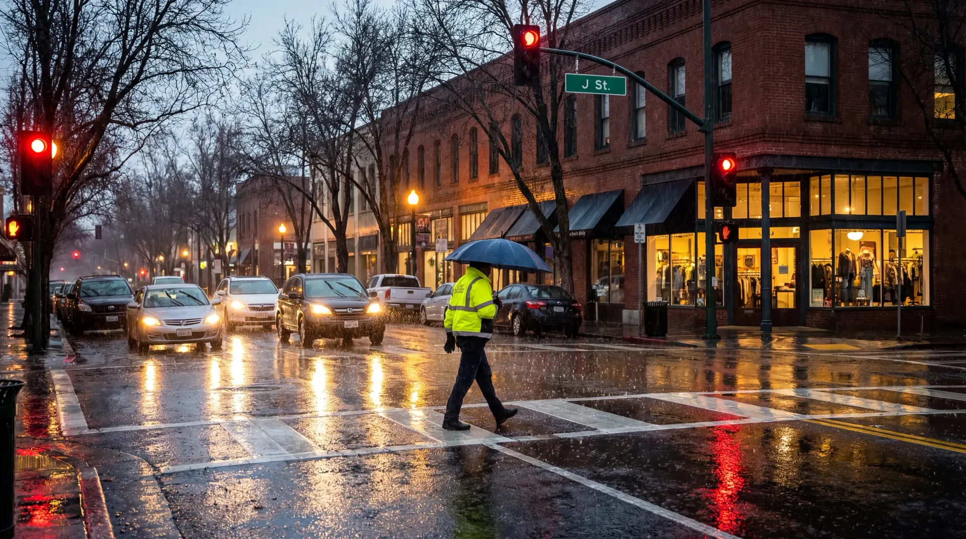 Cover photo for the article "Winter in Sacramento: Protecting Pedestrians When the Days Get Short"