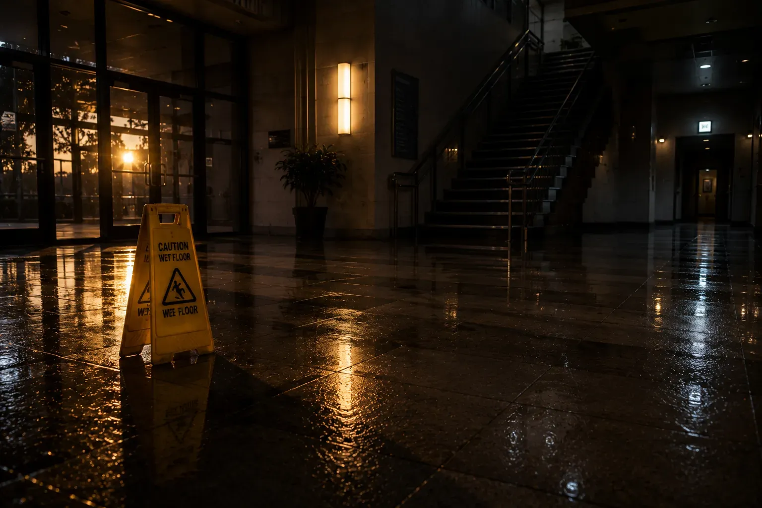 A slip and fall hazard on a California property